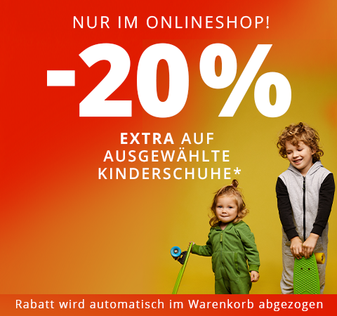 - 20% auf ausgewählte Kinderschuhe auf schuhcenter.de