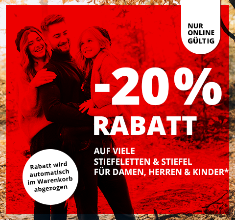 - 20% auf viele Stiefel & Stiefeletten auf schuhcenter.de